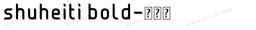 shuheiti bold字体转换